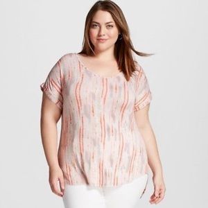 AVA & VIV Tie Dye Top, 2X NEW WITH TAGS